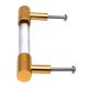 Clear Golden Small Cylinder Glass Door Handles